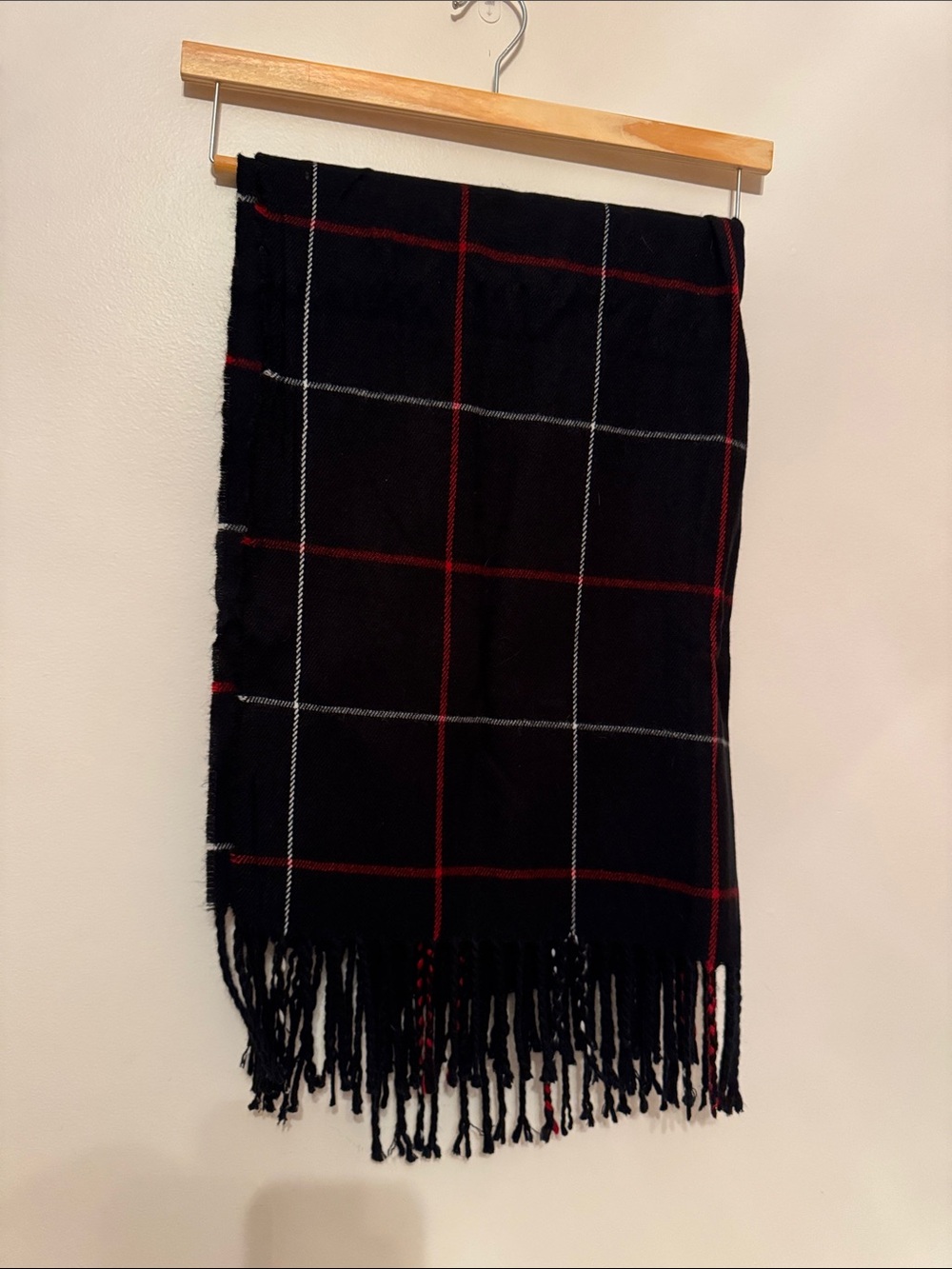 Black Plaid Fringe Skirt - Women's Classic Check Pencil Skirt